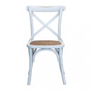 Sedia Cross 46x42x87 cm  in Legno Bianco