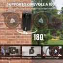 Avvolgitubo Automatico Retrattile 20 m Max 300 Bar Montaggio a Parete e Ruotabile di 180° in PP Nero e Arancione      