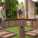 Vasca Idromassaggio da Esterno Spa Smontabile 160x160x65 cm 6 Persone Oslo Amber Pannello OLED