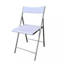 Sedia da Giardino Pieghevole Michigan 45x45x80 h cm in Acciaio Bianca