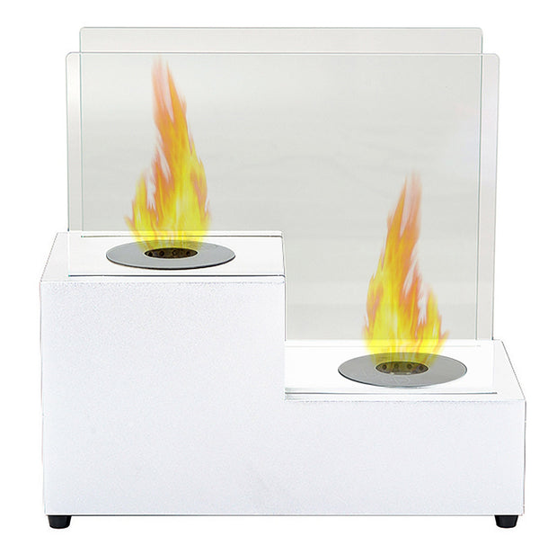 prezzo Tisch Bioethanol Kamin 40x40 cm Karlsen Asti Weiß