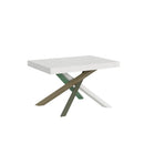 Tavolo Allungabile 120-224x90x77 cm Volantis Bianco Frassino Telaio 4A 