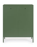 Mobile Basso 2 Ante 40x80x101,5 cm Cambridge in Acciaio Verde