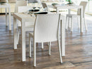 Sedia da Giardino Virginia 47x59x86 h cm in Wicker Bianco