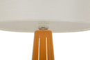 Lampada da Tavolo Gress Senape Ø30x51,5 cm in Ceramica e Ferro e Tessuto Senape e Bianco      