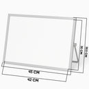 Lavagna Magnetica per Bambini 45x30,5cm da Tavolo Doppia Faccia Pennarelli e Cancellino Bianco      