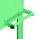 Fioriera Orto Rialzato da Giardino 57x57x80 cm in Metallo con Ruote Verde