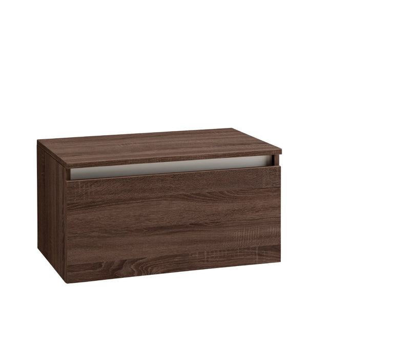 Mobile Bagno Sospeso 70 cm con Top in Legno TFT Ibiza Tabacco Scuro