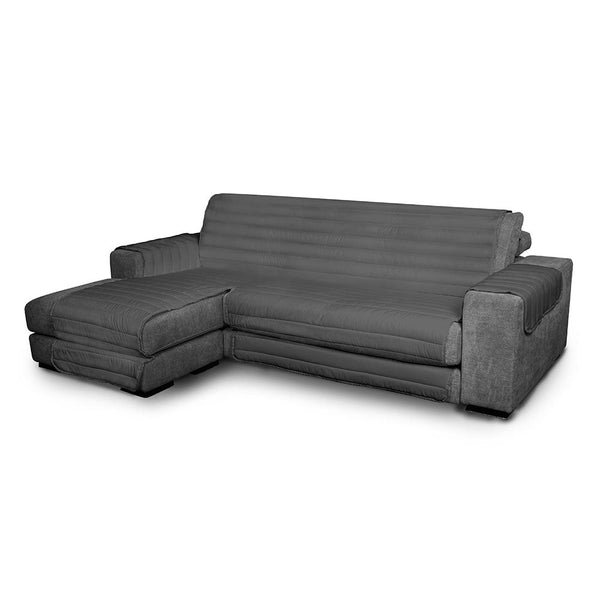 Gesteppter Sofabezug aus Mikrofaser mit Left Peninsula Smoke sconto