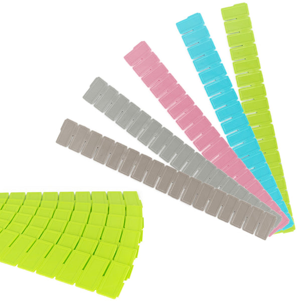 Set mit 3 modularen Organizer-Trennwänden 50 x 435 mm für Schubladen aus grünem Kunststoff sconto