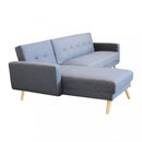 Divano Letto Arthur 176x84x84 cm in Tessuto Grigio scuro