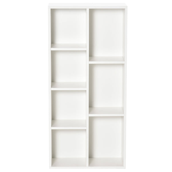 prezzo Libreria Moderna a Cubi con 7 Ripiani 50x24x106 cm in Legno Truciolato Bianca