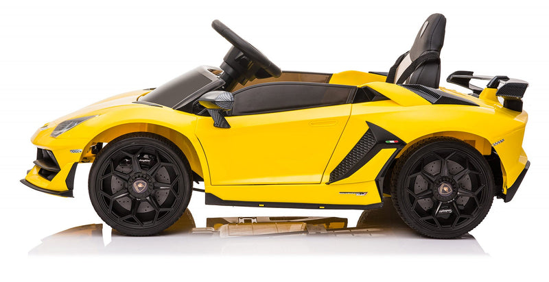 Macchina Elettrica per Bambini 12V con Licenza Lamborghini Aventador Gialla