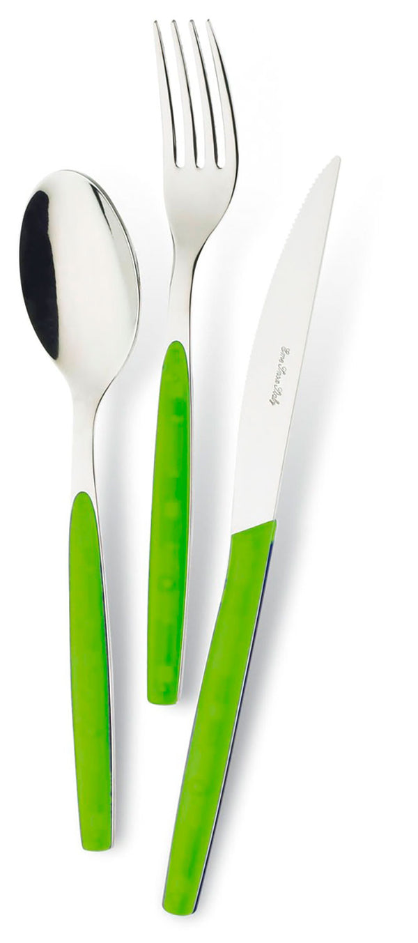 sconto Servizio Set di Posate 24 pezzi in Acciaio Inox Eme Dream Verde 69