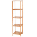 Scaffale Portaoggetti in Bambù a 5 Ripiani 36x36x145 cm 