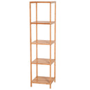 Scaffale Portaoggetti in Bambù a 5 Ripiani 36x36x145 cm 