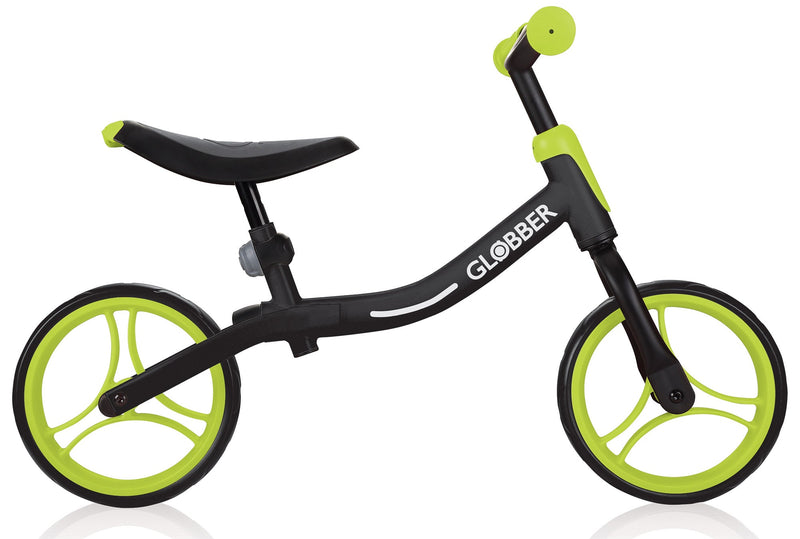 Bicicletta Pedagogica per Bambini 10" Senza Pedali Globber Go Bike Nero e Verde