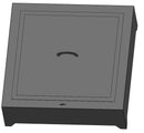 Braciere a Legna da Giardino 100x100x30 cm in Acciaio Black 1000 Square Nero