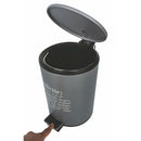 Pattumiera "Toilette" 3 Litri Ø17x23,5 cm in Plastica VdE Tivoli 1996 Grigio