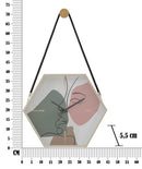 Orologio da Muro Blos 45x5,5x39 cm in Ferro MDF e Vetro Multicolor