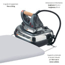 Asse da Stiro Completo Festival Profi 125x48 cm con Piano Stiramaniche e Ripiano Regolabile in Altezza