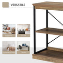 Scaffale 3 Ripiani 80x36x81,3 cm in Legno e Metallo Marrone