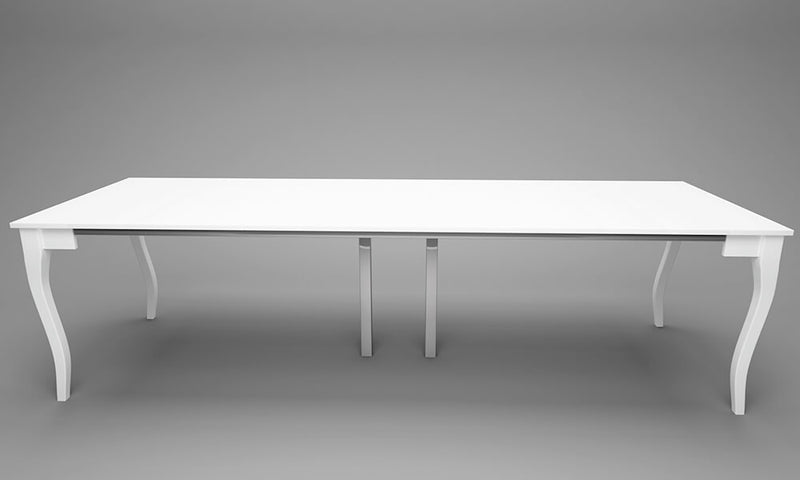Consolle Tavolo Allungabile in Melamina 50/250x90x76cm TFT  Miami Bianco Lucido