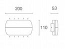 Applique da Esterno a LED 5W+5W 3000K Sovil Bianco