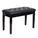 Panchetta per Pianoforte con vano portaoggetti Nero 75x35x50 cm 