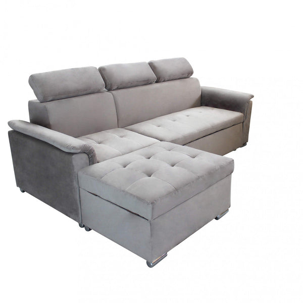 prezzo Derrick Schlafsofa 234 x 148 x 84 cm in taubengrauem Stoff