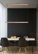 Lampada a Sospensione da Interno a led in Legno naturale Legno Naturale