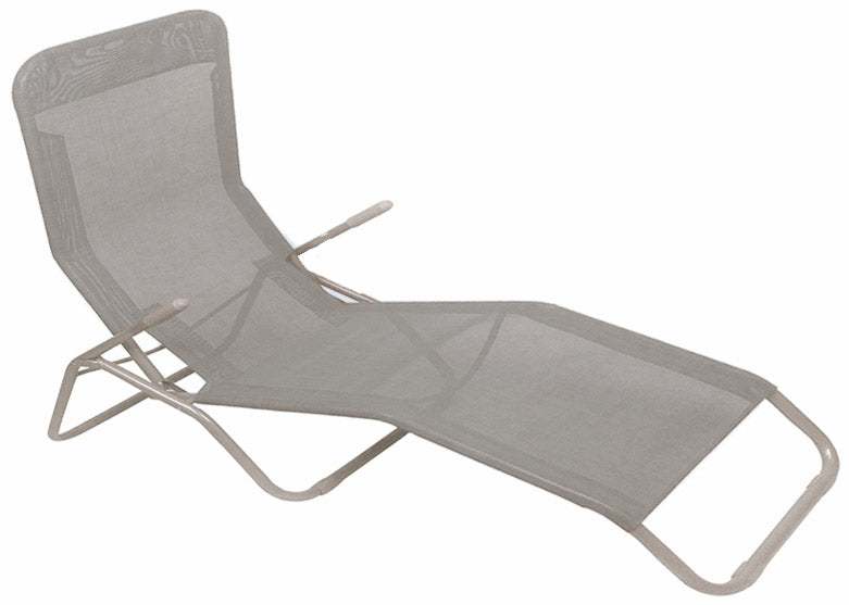 Set 2 Sedie Sdraio Pieghevoli in Mettallo Tessuto Textilene Soriani Dondolina Grigio Melange