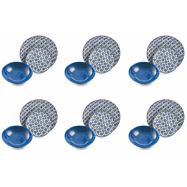 acquista Villa d'Este Azul Tafelservice aus Porzellan und Steingut 18-teilig