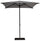 Ombrellone da Giardino 2x2 m Palo Ø38 mm in Alluminio Tessuto Dralon Acrilico Border Grigio