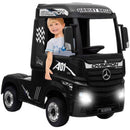 Camion Elettrico Truck per Bambini 12V con Licenza Mercedes Actros Bianco