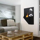 Camino a Bioetanolo da Parete 65x90 cm Flig Honolulu Puffi