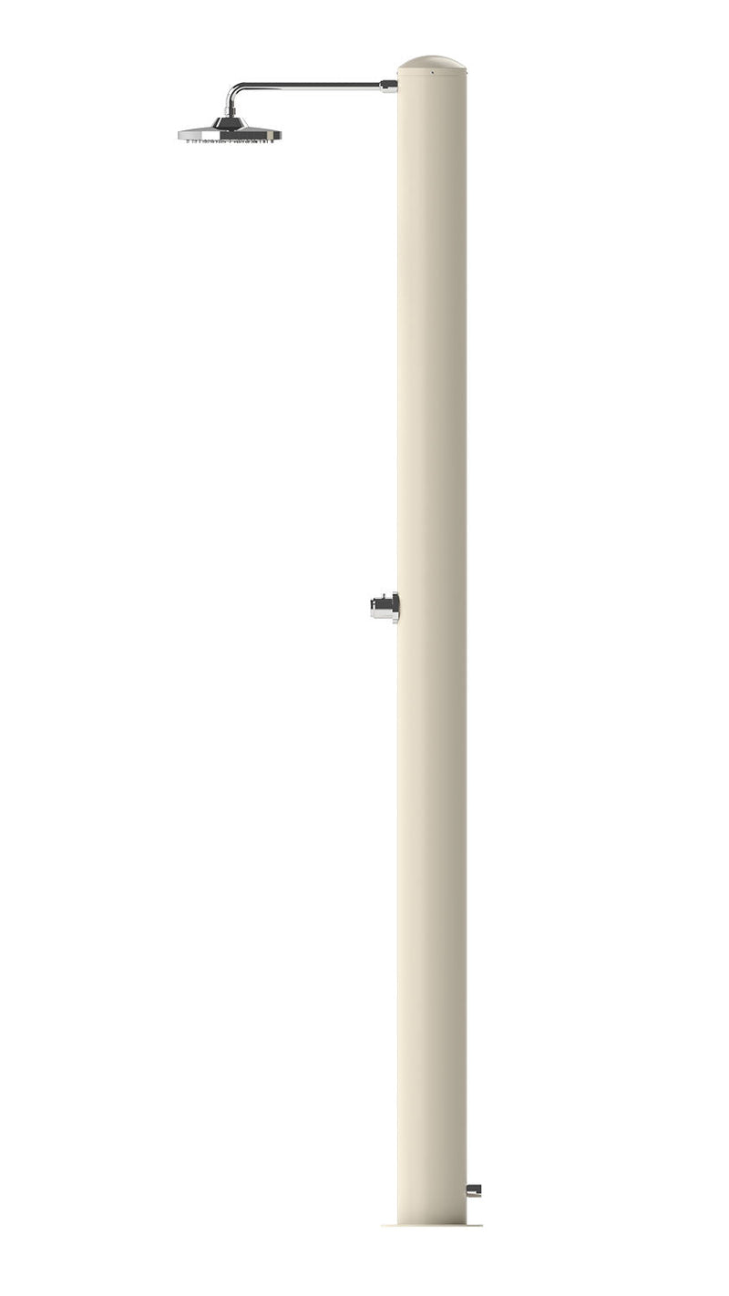 Doccia Solare da Giardino 28 L Soffione Eco Rain e Miscelatore Temporizzato Tevere TB Bianco Perla 