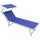 Bari Garden Sonnenliege 181 x 61 x 38 h cm aus blauem Aluminium