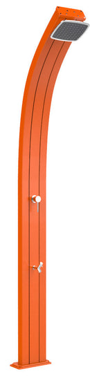 Doccia Solare da Esterno Giardino 30L Miscelatore e Lavapiedi Arkema Spring Arancio