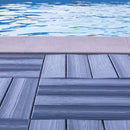 Set 14 Piastrelle Autobloccanti in Plastica Effetto Legno 37,7 x 18,6 cm da Interno o Esterno 