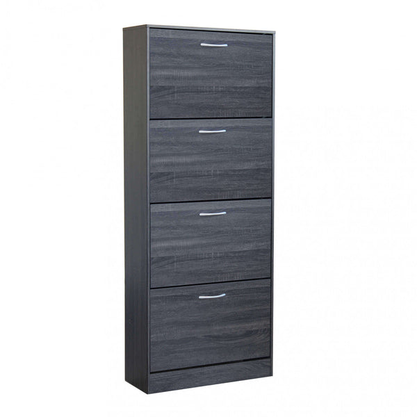 online Wendy Schuhregal 60 x 24 x 150 h cm in dunkelgrauem Holz