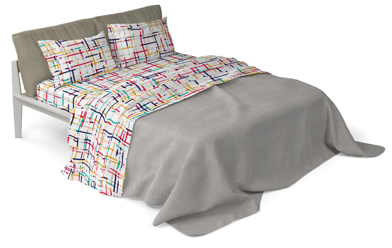 Set Lenzuola Sopra Sotto e Federe in Microfibra Snake World Varie Misure