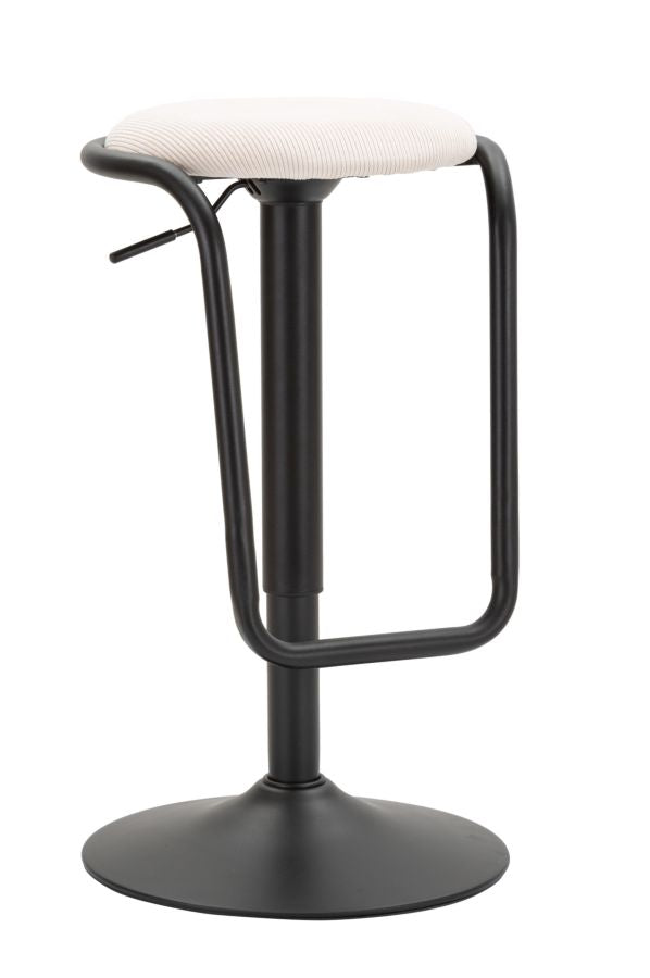 Sgabello Bar Destiny Bianco Ø41x61 cm in Ferro e Compensato e Spugna e Poliestere Nero e Bianco online