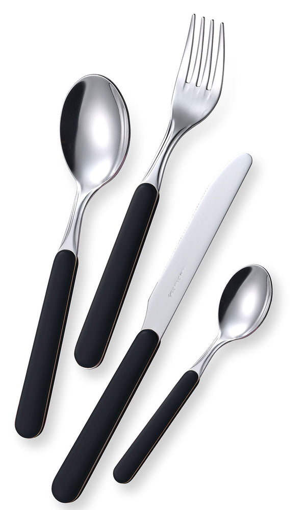 Servizio Set di Posate 24 Pezzi in Acciaio Eme Bonita Nero 1 sconto
