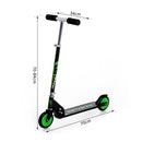 Monopattino per Bambini Pieghevole in Alluminio Nero e Verde 