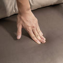 Poltrona Letto Singolo Trasformabile 63x73x81 cm in Tessuto Effetto Velluto Grigio