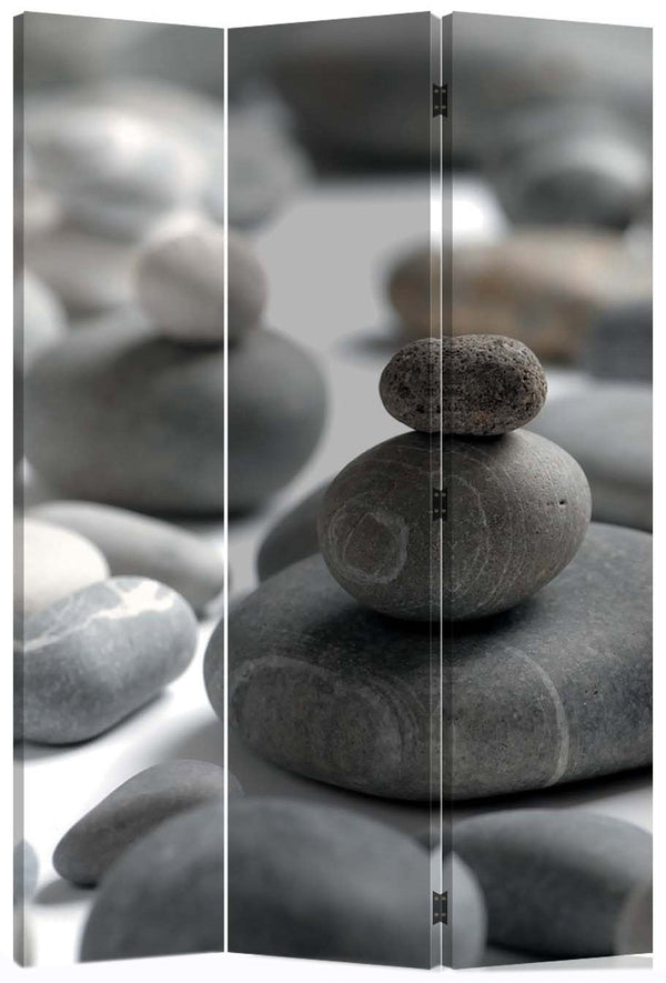 online Screen Separè 3 Panels 120x180cm Tosini Stones Bedruckte Leinwand