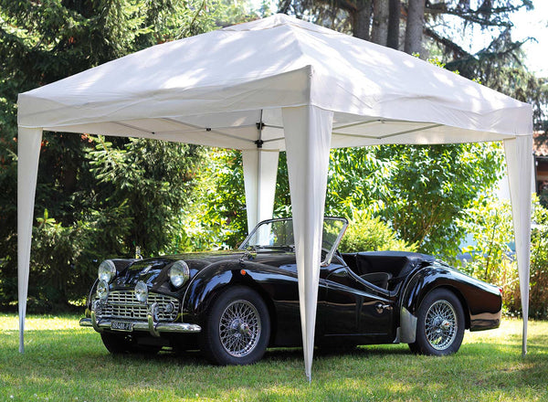 Faltbarer Gartenpavillon aus Aluminium 3 x 3 m Vorghini Limber Ecru prezzo