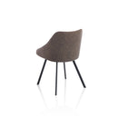 Set 2 Sedie 51x44x77 cm in Similpelle Marrone