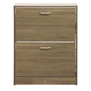 Scarpiera 2 ante 63x80x24 cm in Legno Melaminico Rovere Grigio